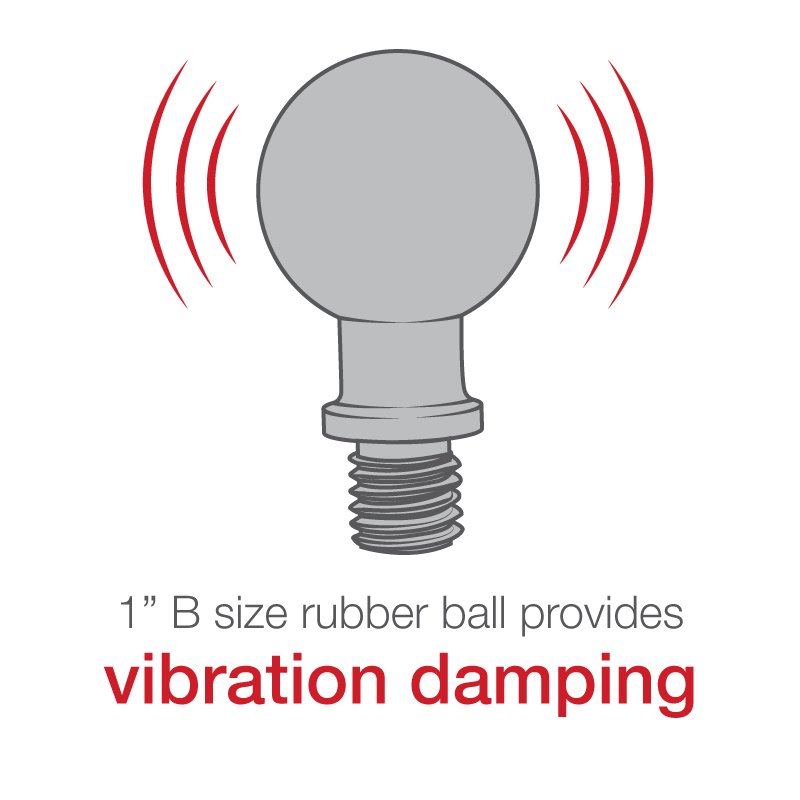 RAM Mount - 1" Ball Connected to 3/8"-16 Threaded Post - RAM-B-236U