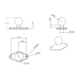 RAM Mount - Base with Ball 2-7/16" x 1-5/16" - RAM-B-238U