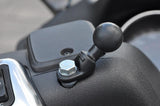 RAM Mount - 9mm Angled Base Motorcycle Mount with Short Double Socket Arm & Universal X-Grip Cell/iPhone Cradle - RAM-B-272-A-UN7