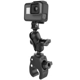 RAM Mount - Small Tough-Claw Base with Short Double Socket Arm & GoPro/Action Camera Mount - RAM-B-400-A-GOP1U