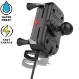 RAM Mount - Tough-Charge Waterproof Wireless Charging Mount with Tough-Claw - RAM-B-400-A-UN12W-V7M