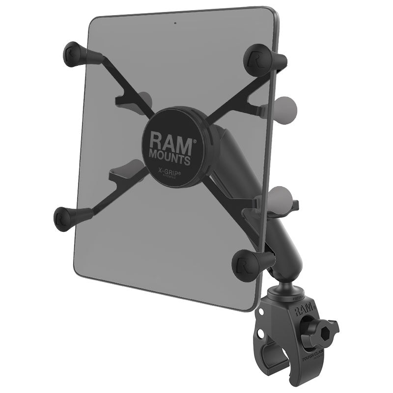 RAM Mount - Tough-Claw Base with Long Double Socket Arm & Universal X-Grip Cradle with 1" Ball for 7" Tablets - RAM-B-400-C-UN8U