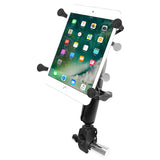 RAM Mount - Tough-Claw Base with Long Double Socket Arm & Universal X-Grip Cradle with 1" Ball for 7" Tablets - RAM-B-400-C-UN8U