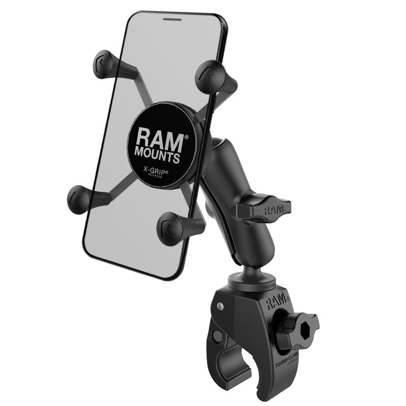 RAM Mount - Small Tough-Claw Base with Double Socket Arm & Universal X-Grip Cell/iPhone Cradle - RAM-B-400-UN7