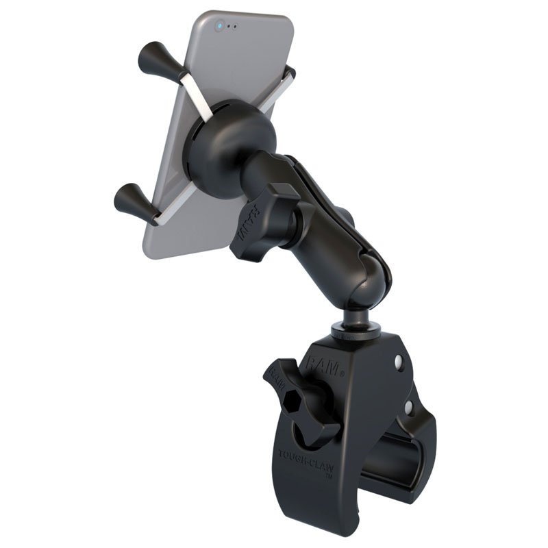 RAM Mount - Small Tough-Claw Base with Double Socket Arm & Universal X-Grip Cell/iPhone Cradle - RAM-B-400-UN7