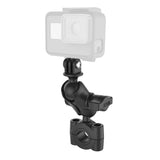 RAM Mount - RAM Torque 3/4" - 1" Diameter Handlebar/Rail Base with 1" Ball, SHORT Arm and GoPro/Action Camera Mount - RAM-B-408-75-1-A-GOP1U