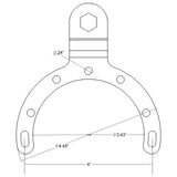 Ram Mount - Gas Tank Base with 1" Ball for BMW and Kawasaki Motorcycles - RAM-B-411U