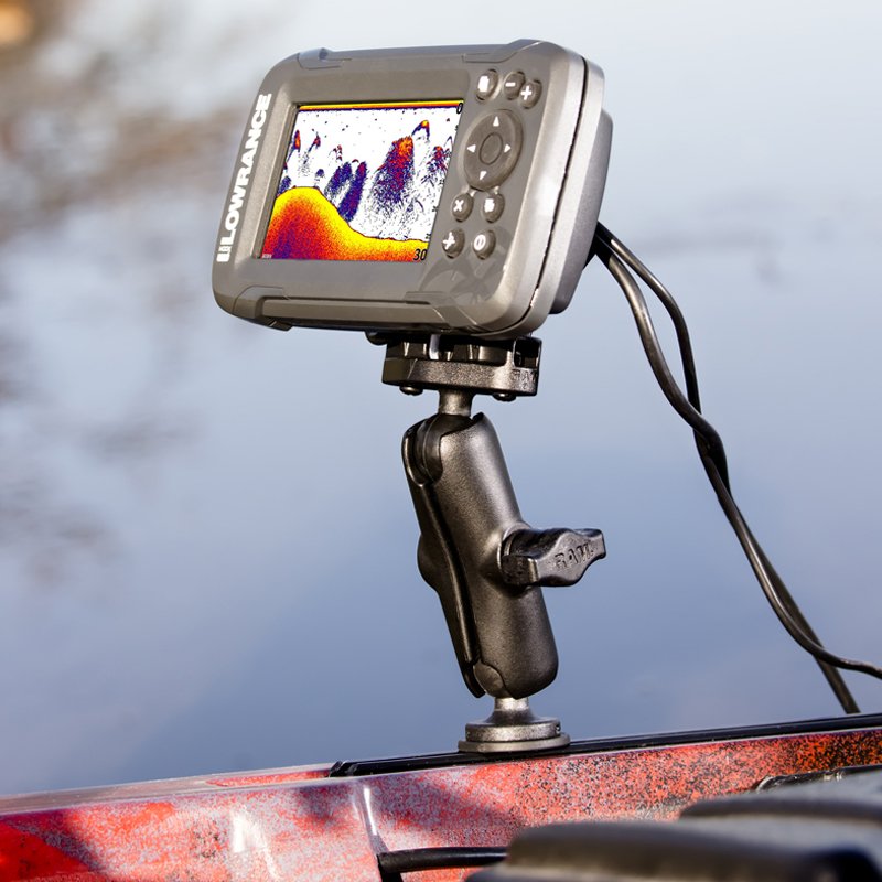 RAM Mount - Fishfinder Mount for Lowrance Hook2Series - 1" Track Mount - RAM-B-LO12-354-TRA1