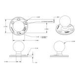 RAM Mount - 3.68" Diameter Base with 2.25" D Size Ball - RAM-D-202U