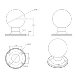 RAM Mount - D Size 2.25" Ball on Round Plate with AMPS Hole Pattern - RAM-D-254U