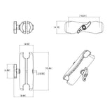 RAM Mount - Double Socket Arm for 3.38" E Size Ball Bases - RAM-E-201U