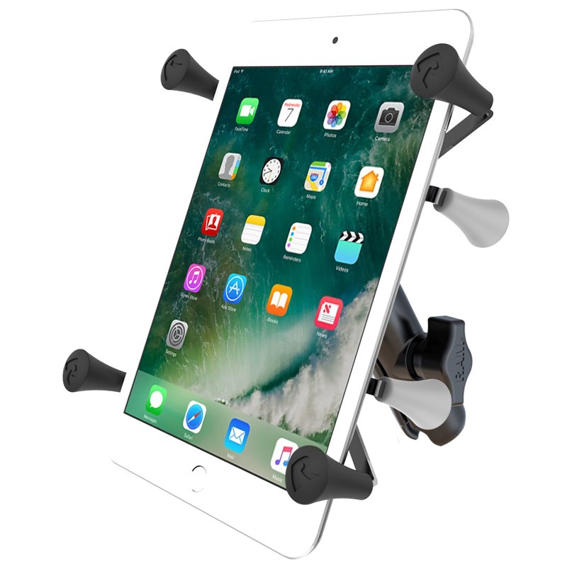 RAM Mount - Universal X-Grip Cradle with 1" Ball & STANDARD Length Double Socket Arm for 7" Tablets - RAM-HOL-UN8B-201U