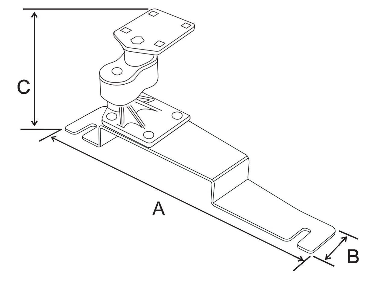 RAM Mount - No-Drill Vehicle Base for Ford Police Interceptor Sedan (2013), Ford Taurus (2013) - RAM-VB-190