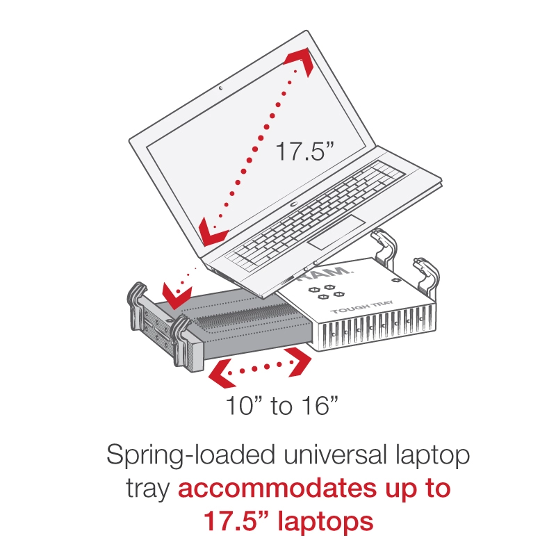 RAM Mount - No-Drill Universal Laptop Mount - RAM-VB-196-SW1