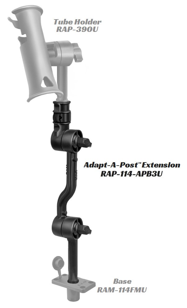 RAM Mount - Adjustable Adapt-a-Post 16" Extension Arm - RAP-114-APB3U