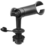 RAM Mount - RAM Tube Jr. Rod Holder with Short 4" Length Post Spline & Flush Mounting Base - RAP-390-SFU