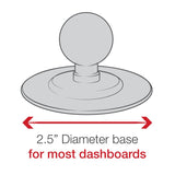 RAM Mount - 1" Diameter Ball Mount with Short Double Socket Arm, 2.5" Flex Adhesive Base & Diamond Base Adapter - RAP-B-378-A-238U