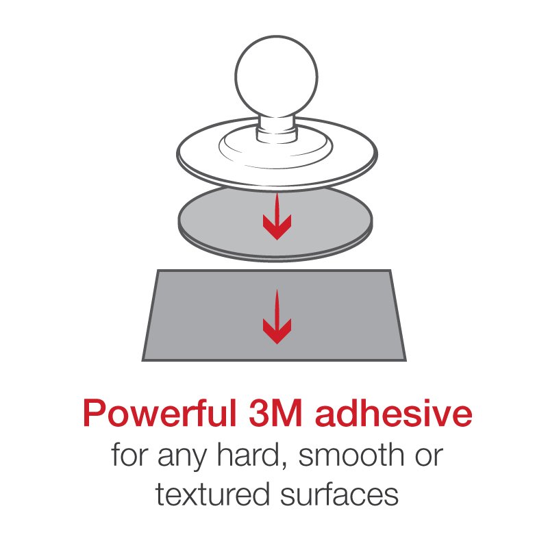 RAM Mount - Flex Adhesive Base with 1" Ball - RAP-B-378U