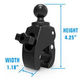 RAM Mount - Tough-Claw Base with Double Socket Arm & Diamond Base Adapter - RAP-B-400-238U