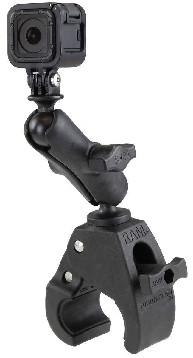 RAM Mount - Medium Tough-Claw Mount with Custom GoPro Hero Adapter - RAP-B-404-GOP1U