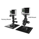 RAM Mount - RAM 1" Ball Adapter for GoPro Bases with Short Arm and Action Camera Adapter - RAP-B-GOP2-A-GOP1U