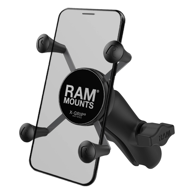 RAM Mount - Universal X-Grip Cell Phone Cradle with Double Socket Arm - RAP-HOL-UN7B-201U