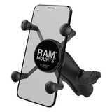 RAM Mount - Universal X-Grip Cell Phone Cradle with Double Socket Arm - RAP-HOL-UN7B-201U