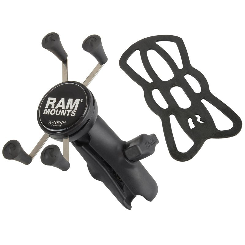 RAM Mount - Universal X-Grip Cell Phone Cradle with Double Socket Arm - RAP-HOL-UN7B-201U