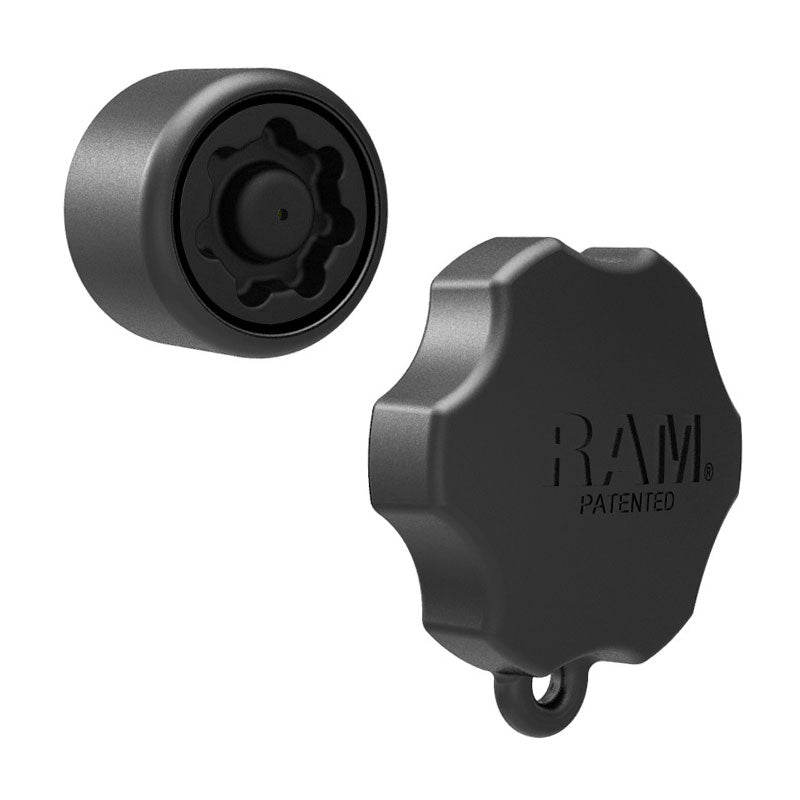 RAM Mount - Mixed Combination Pin-Lock Security Knob & Key Knob for 1.5" Diameter C Size Arms - RAP-S-KNOB5U