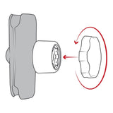 RAM Mount - Mixed Combination Pin-Lock Security Knob & Key Knob for 1.5" Diameter C Size Arms - RAP-S-KNOB5U