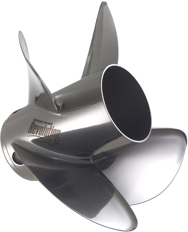 Mercury - Revolution 4 XP Racing Propeller - 4-Blade - 150 - 400 HP and 450R HD Gear Case Outboards Only - Sterndrive up to 600 HP - 14.6 Dia. - 24 Pitch - 48-8M0113953