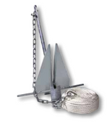 Tiedown Engineering - Quik-Set Hooker Anchor Kit - Includes Anchor, Anchor Line, Chain and (2) Shackles - 95090