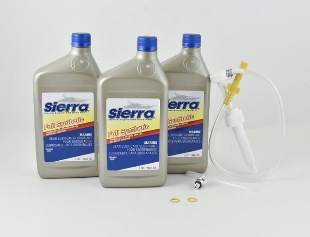 Sierra - Full Synthetic Gear Lube Kit for Mercruiser Bravo Drive - w/ Gear Lube Pump - PVLK5035