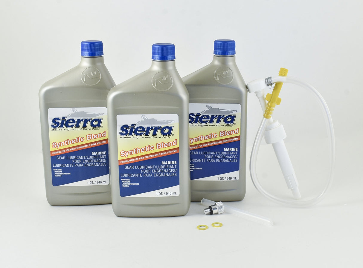 Sierra - Synthetic Blend Gear Lube Kit for Mercruiser Bravo Drive - w/ Gear Lube Pump - PVLK5033