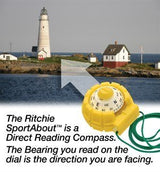 Ritchie - SportAbout Compass w/Kayak Tie-Down Holder - Yellow/Black - X-11Y-TD