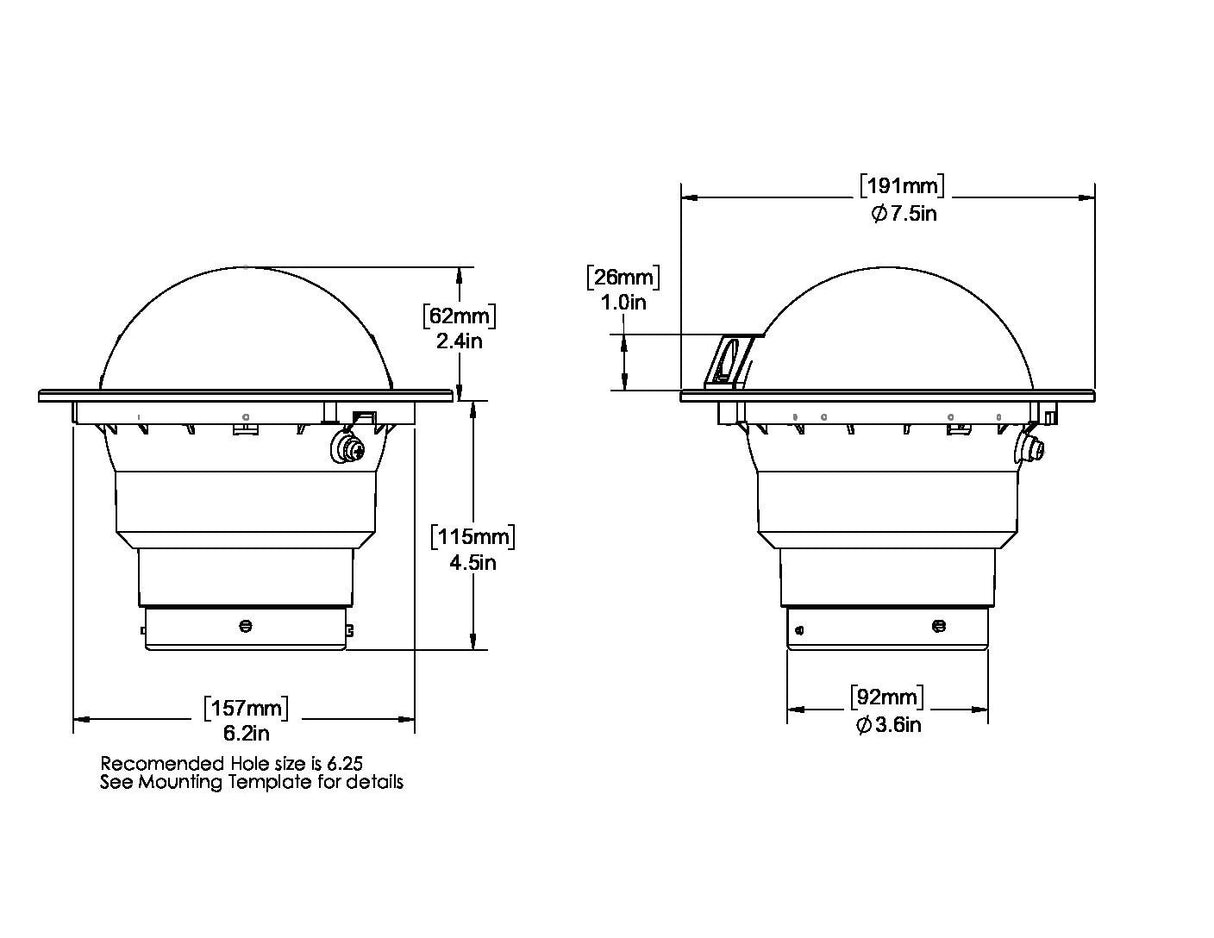 Ritchie - SuperSport Compass - Flush Mount - Black - SS-5000