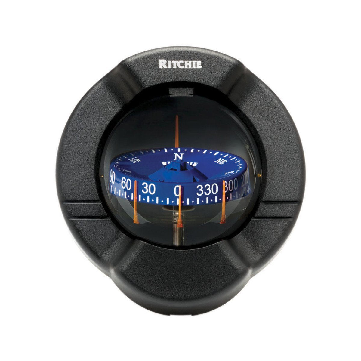 Ritchie - Venture Sail Boat Compass w/Clinometer - Bulkhead Mount - Black - SR-2