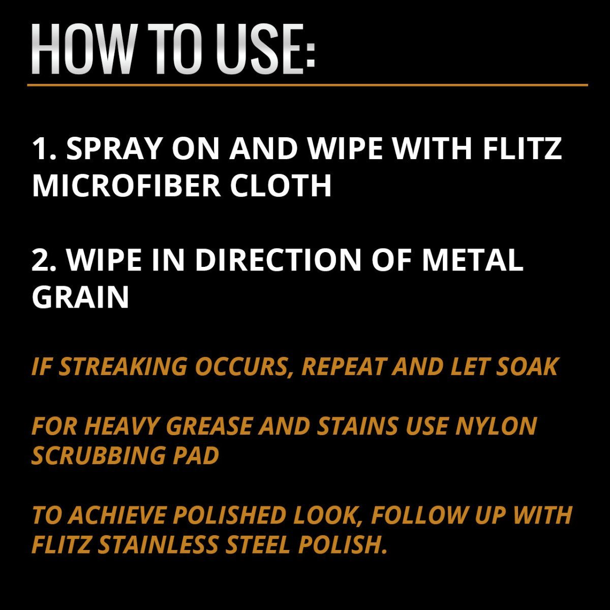 Flitz - Stainless Steel & Chrome Cleaner w/Degreaser - 16 oz. Spray - SP01506