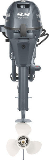 Yamaha T9.9XWHB Outboard - 25-Inch Shaft | Tiller Handle | Manual Start | High Thrust | Gray