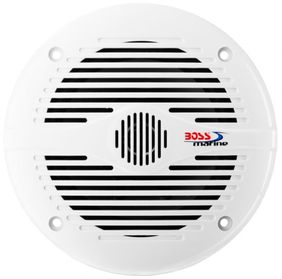 Boss Audio - MR60W 6.5" Round Marine Speakers - Pair - White - MR60W