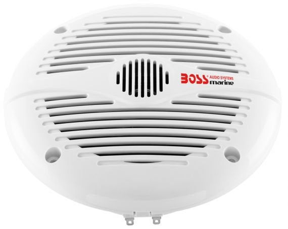 Boss Audio - MR60W 6.5" Round Marine Speakers - Pair - White - MR60W