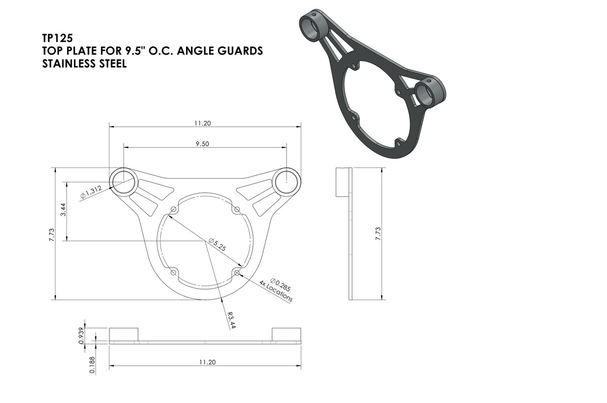 NavPod - Top Plate Adaptor - TP125