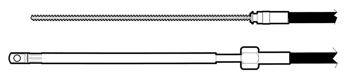 UFlex - M66 Fast Connect Rotary Steering Cable - Universal  - 17' - M66X17