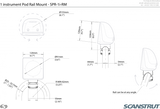 Scanstrut - Scanpod Single Instrument Pod Rail Mount - Cut f/Standard Instrument - Fits 1" - 1.33" Rails - SPR-1I-RM