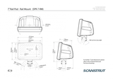 Scanstrut - Scanpod 7" Helm Pod Rail Mount - Uncut - Fits 1" - 1.33" Rails - SPR-7-RM