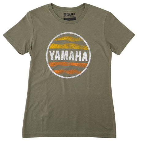 Yamaha Women's Adventure Sunset Tee - Olive/White - M