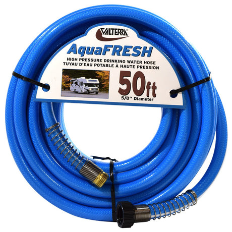 Valterra - AquaFresh High-Pressure Drinking Water Hose - 50' x 5/8" ID - Blue - W019600