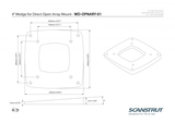 Scanstrut - 4 Base Wedge for Direct Mounting with Open Array - WD-OPNARY-01