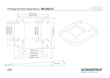 Scanstrut - WD-RAD-01 4 Base Wedge for Direct Mounting with Radome Mount - WD-RAD-01